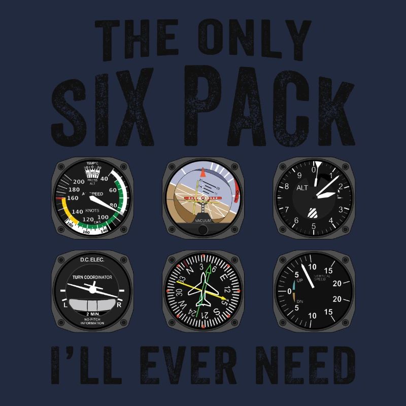 Pilots Six Pack Airplane Instruments