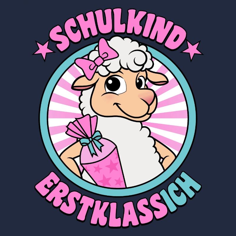 Schulkind Erstklassich Schäfchen Einschulung