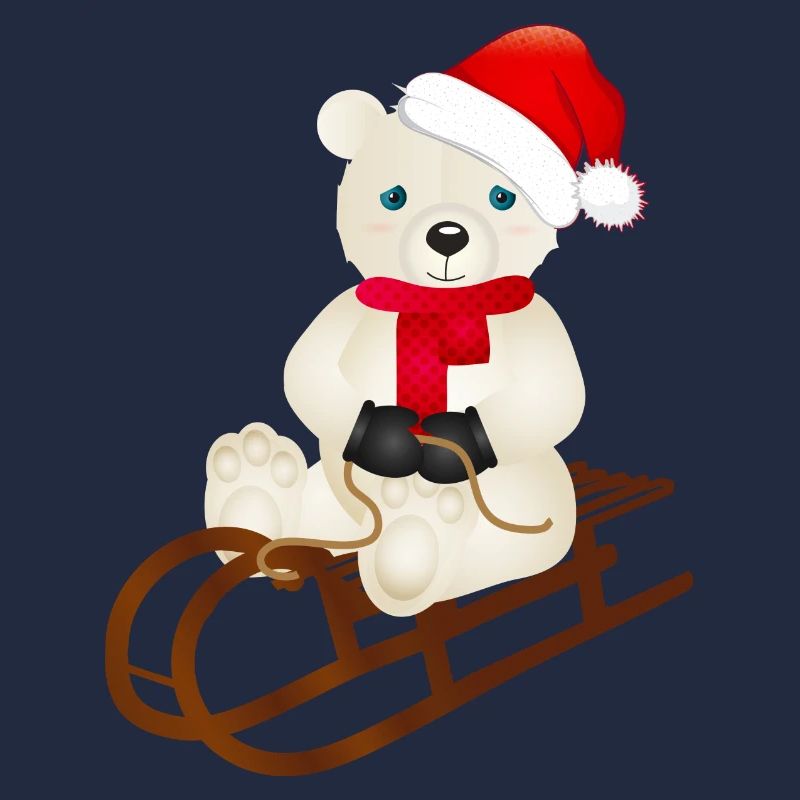 enchanting polar bear while sledging