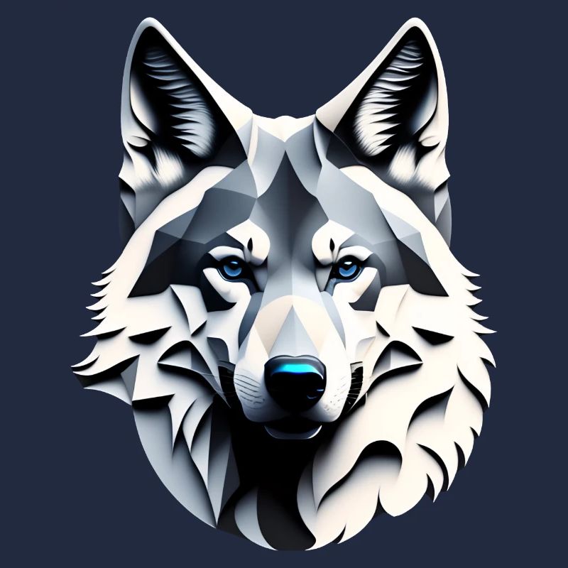 Wolf mit blauen Augen