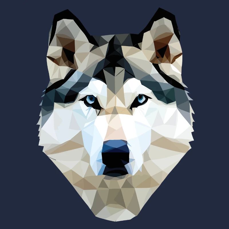Polygone de chien husky