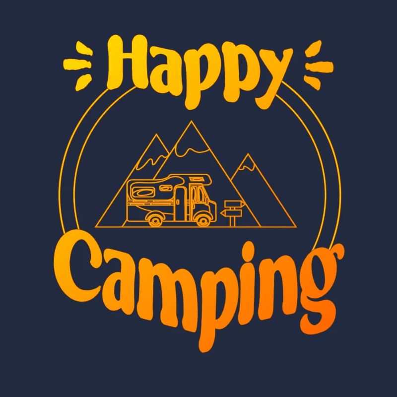 Happy Camping - conception graphique joyeuse et cool