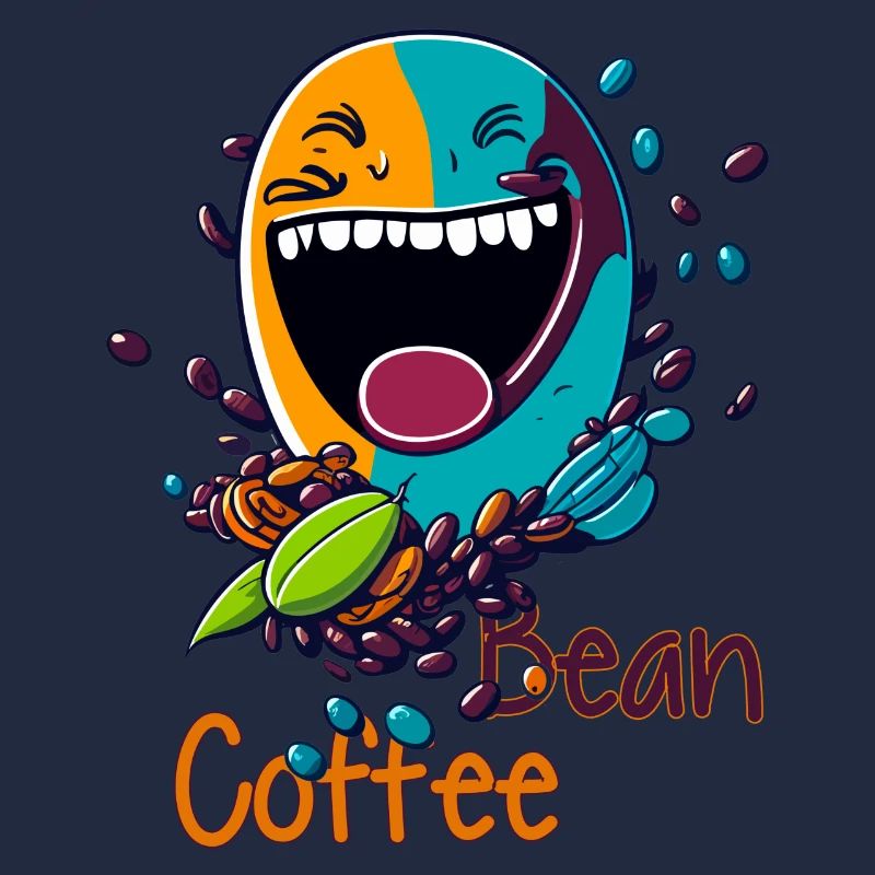 Lachende Kaffeebohne