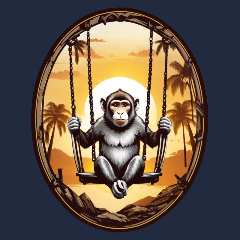 Monkey on swing