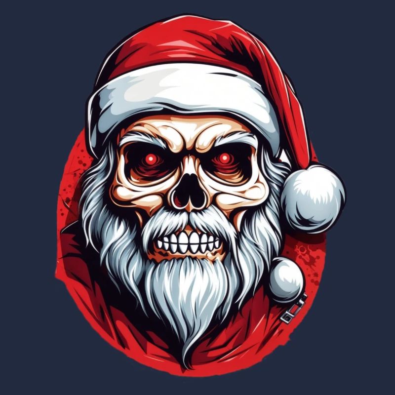 Totenkopf Weihnachtsmann
