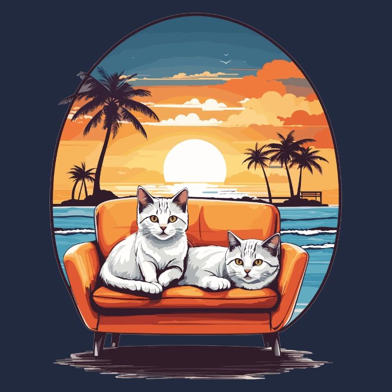 Katzen auf Sofa