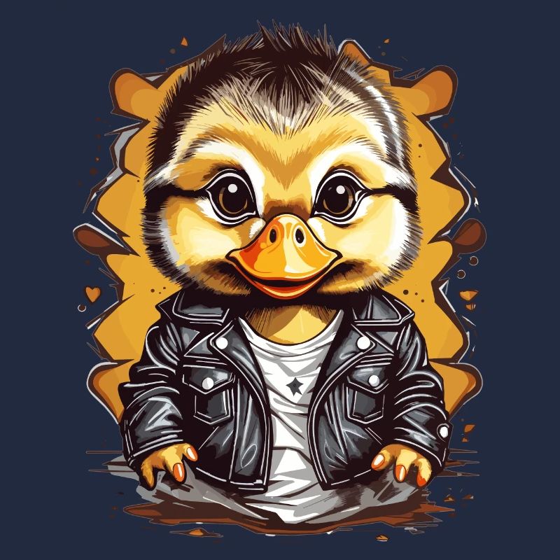 Süße Ente mit Lederjacke