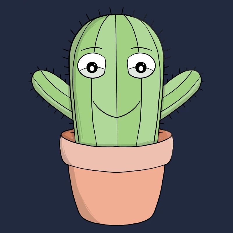 A cute smiling cactus