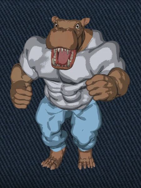 Ein anthropomophisches Nilpferd