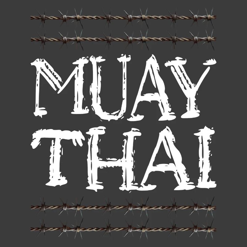 Muay Thai Design - cooles Design mit Stacheldraht.