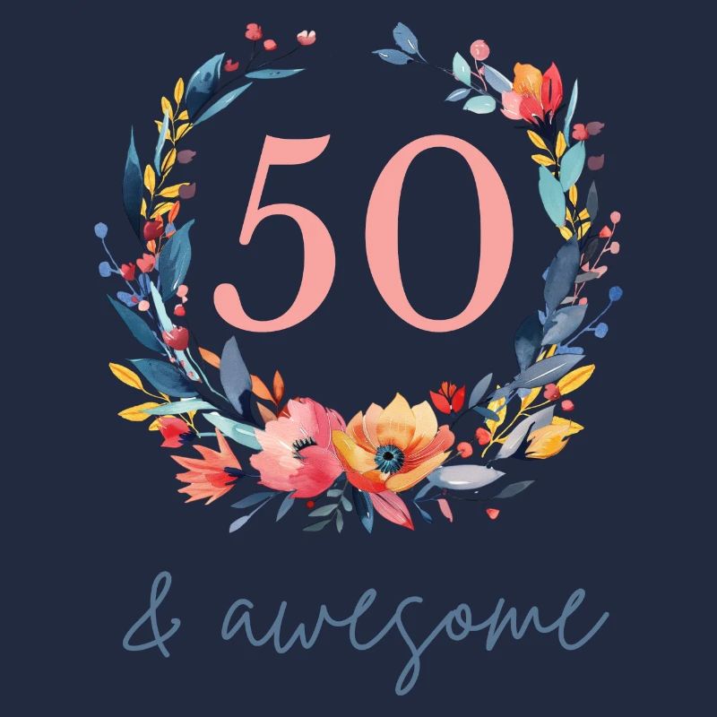 50 & awesome! customizable