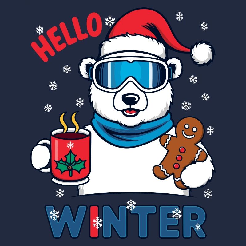 Polar bear with gingerbread