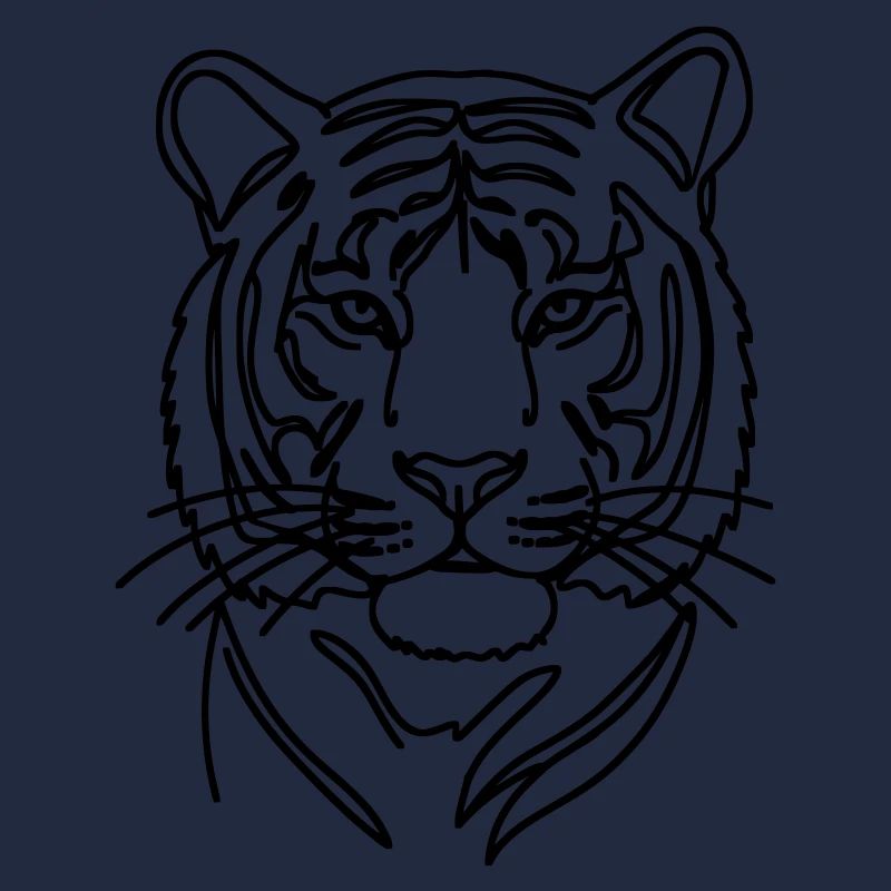 Tiger Single Line Art