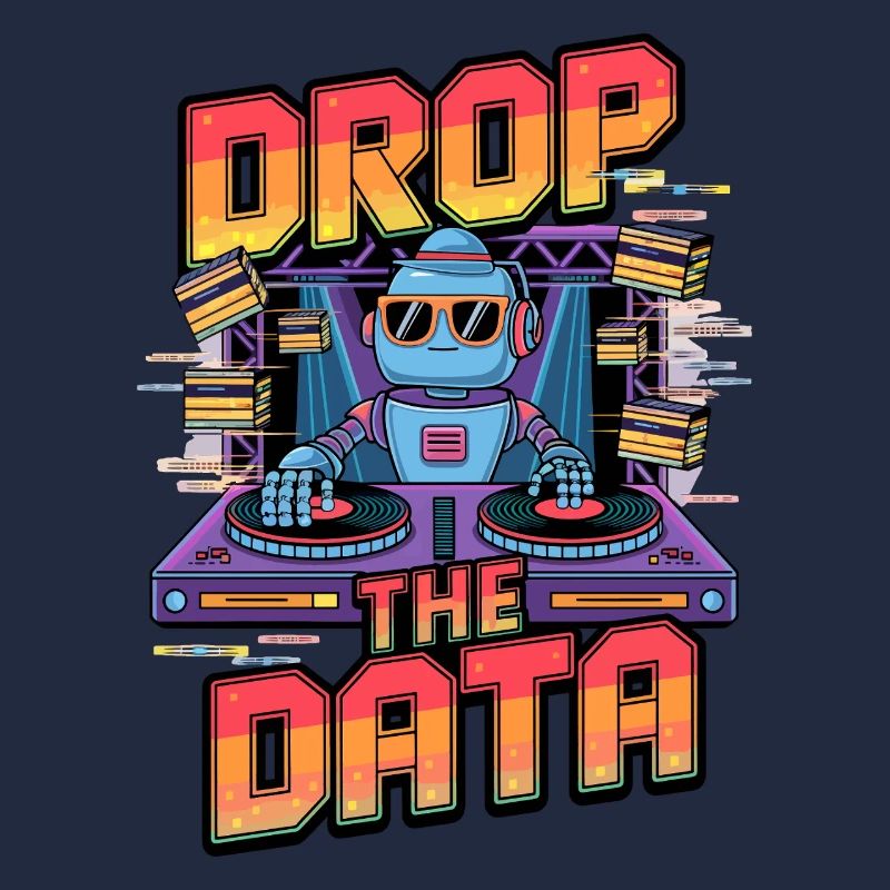 Drop the Data DJ Robot Techno Design