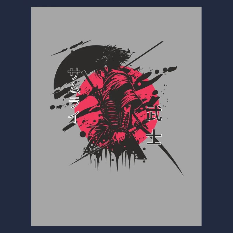 Red and black samurai