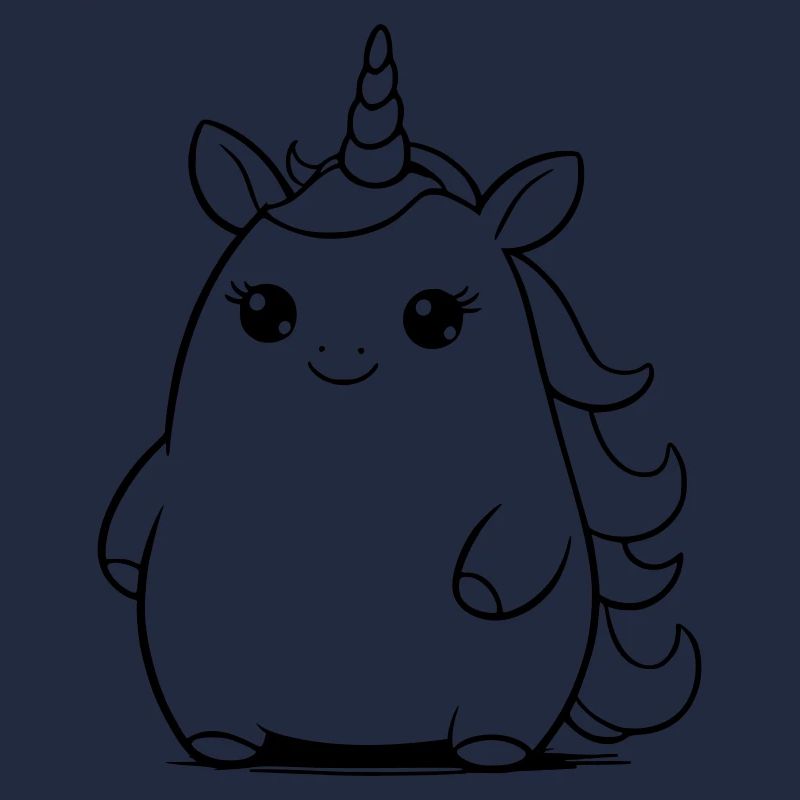 Licorne potelée comme illustration vectorielle