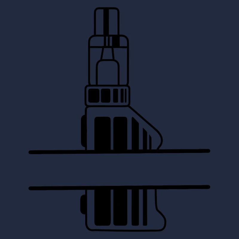 Vape silhouette with text box