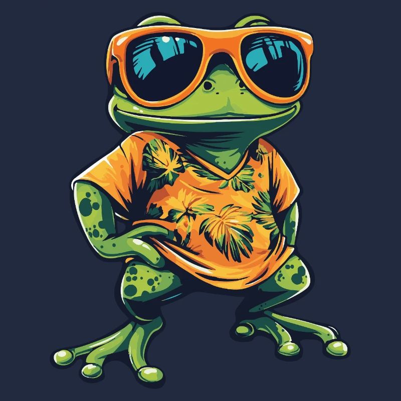 Frosch Comic Urlaub