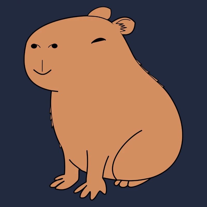Fröhliches Capybara