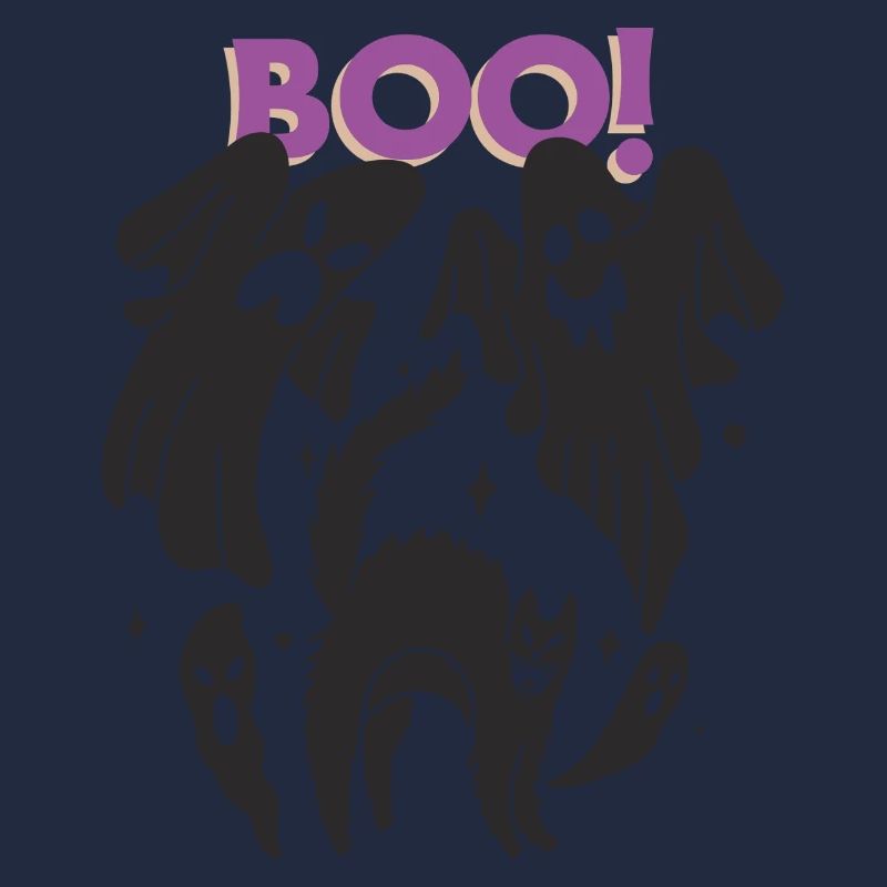 BOO! Ghost Cat Halloween 