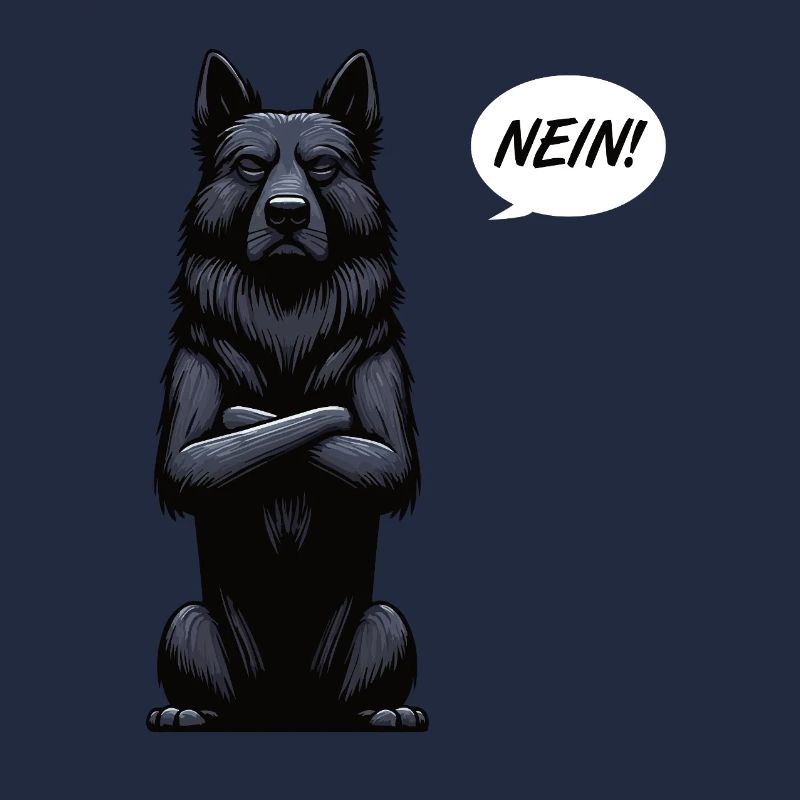 Nein Schwarzer Schäferhund Schäferhundbesitzer 