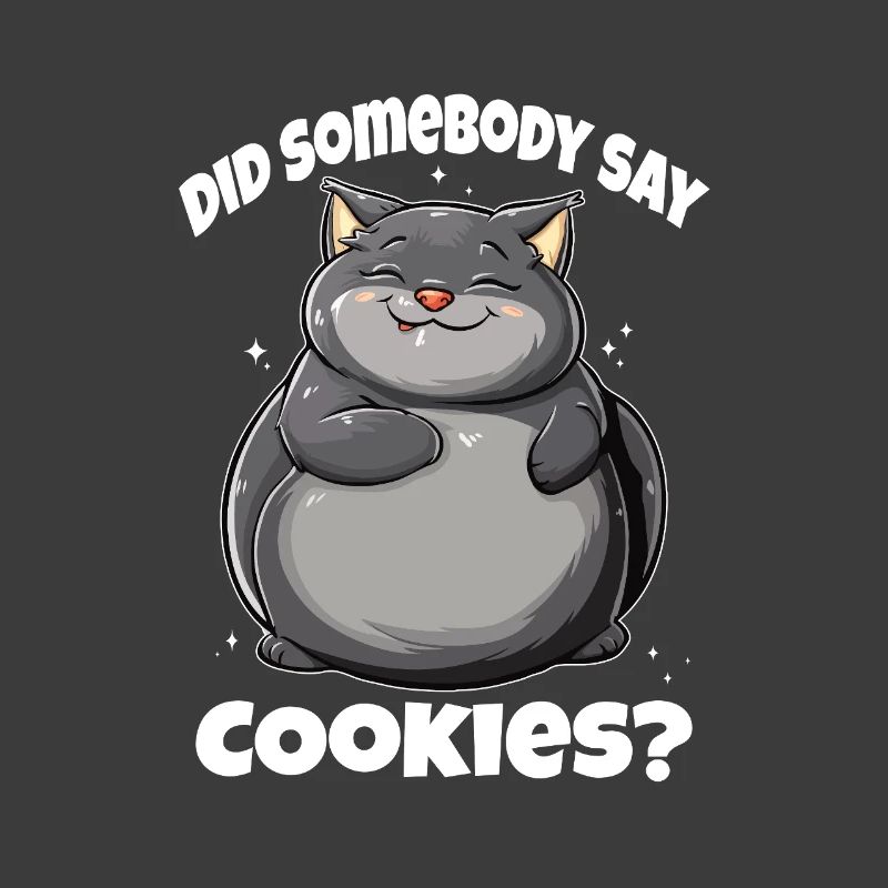 Gros chat avec des biscuits drôles