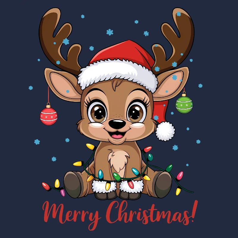 Pull de Noël en renne mignon Joyeux Noël