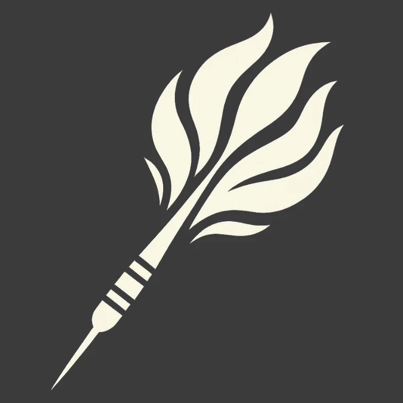 Dartpfeil Flammen-Design