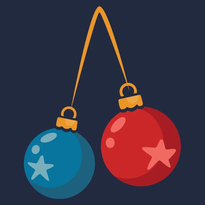 Bunte Weihnachtskugeln Deko Design
