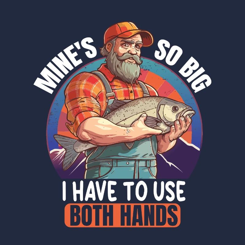 Angler saying with fish