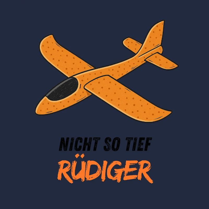 Not So Deep Rüdiger - Airplane Illustration