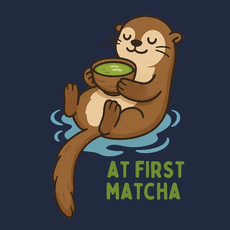 Otter mit Matcha Genuss