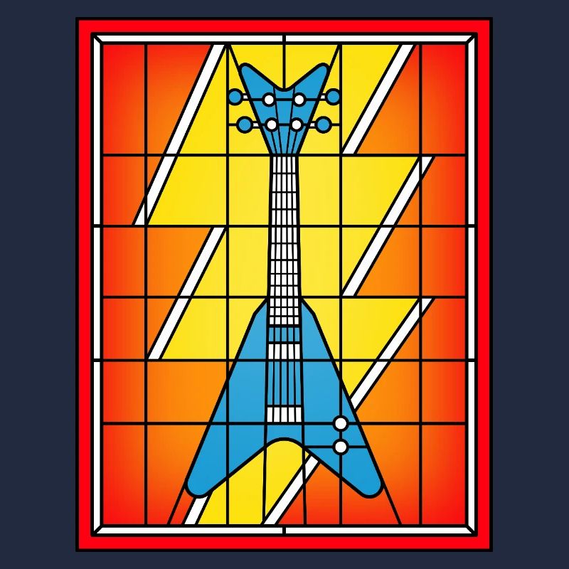 Glasmaleri-Gitarre
