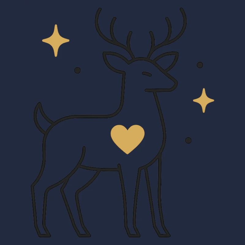 Herzdeer mit Sternenakzent