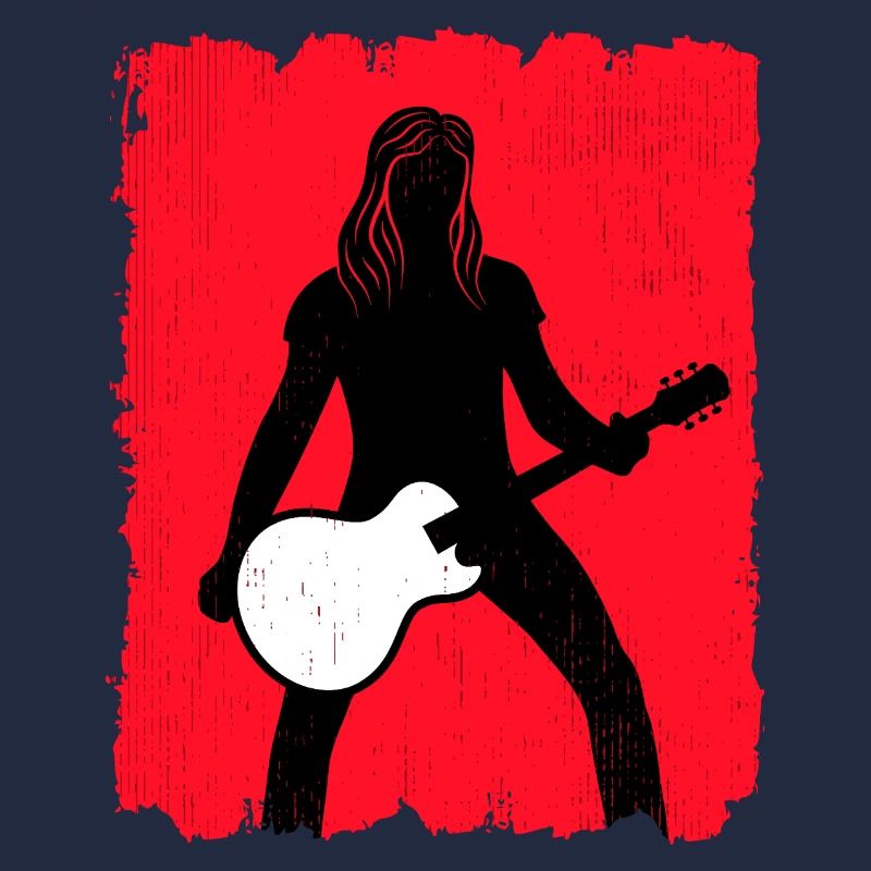Gitarrist Silhouette Graffiti-Poster