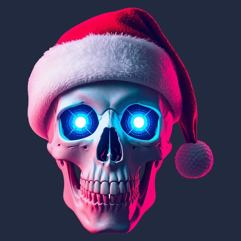 Crâne néon Santa