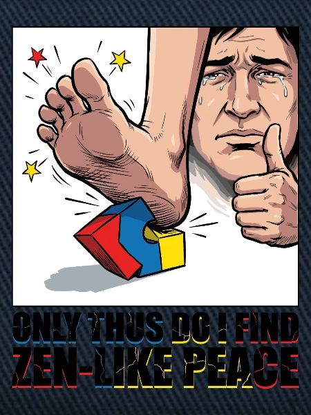 Baustein Schmerz Zen Meme