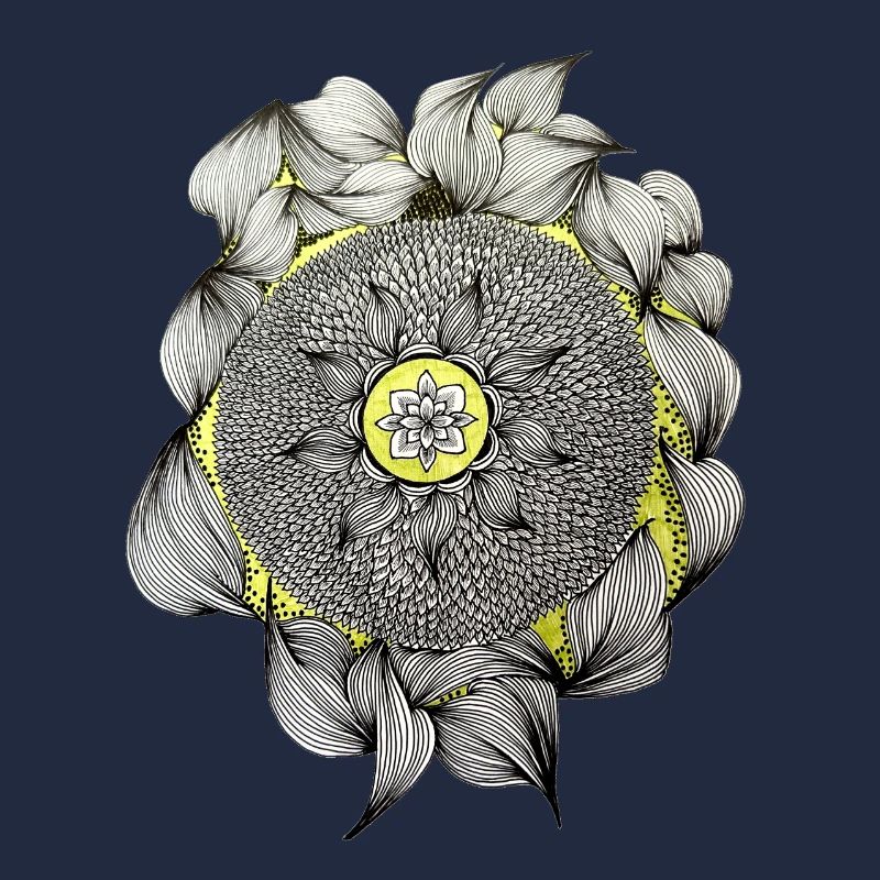 Mandala Flower Magic Yellow Accent