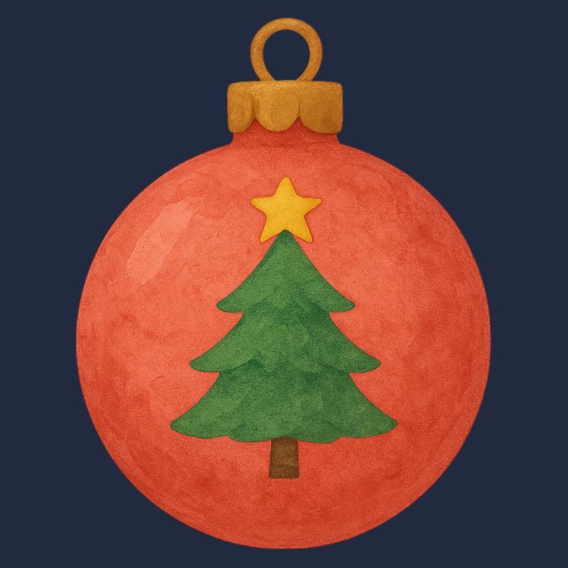 Weihnachtskugel mit Tannenbaum