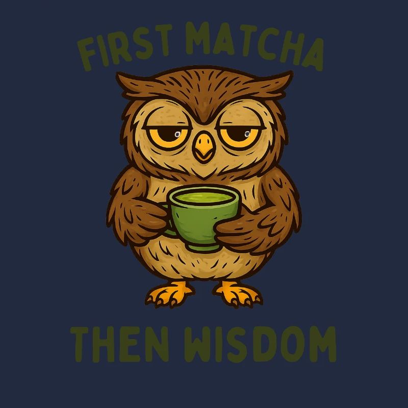 Erst Matcha Dann Weisheit Eule