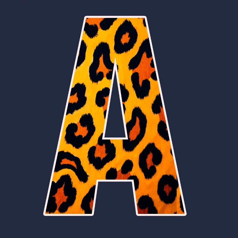 Leopard A-Buchstabe Print
