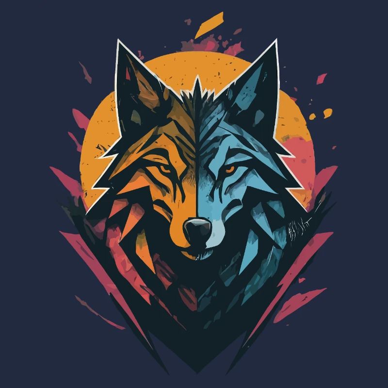 Wolf Doppelseitiger Sonnenmond