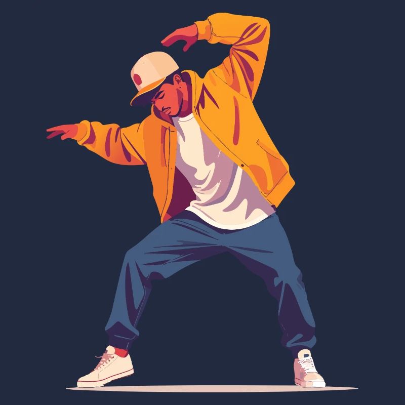 Motif de danse Personne en Breakdance Pose Dancer