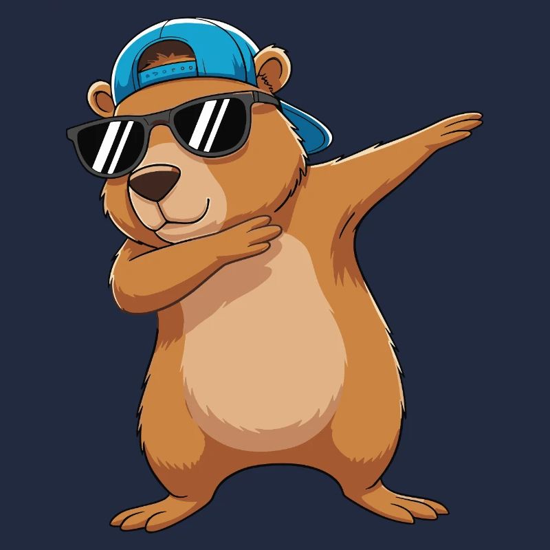 Dessins animés de lunettes de soleil Bear Cool à Dabber