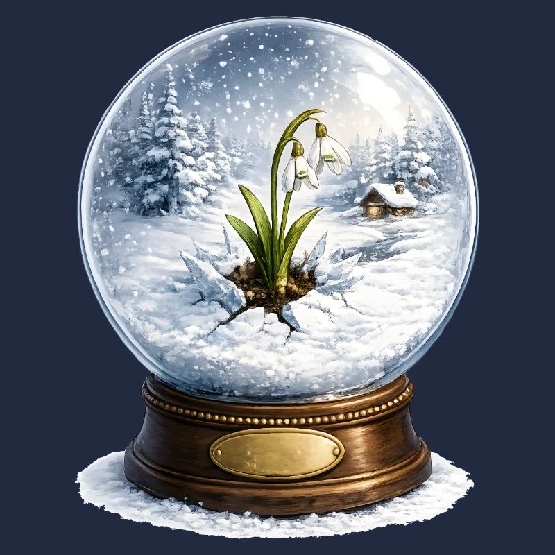 Snowdrop breaks through winter