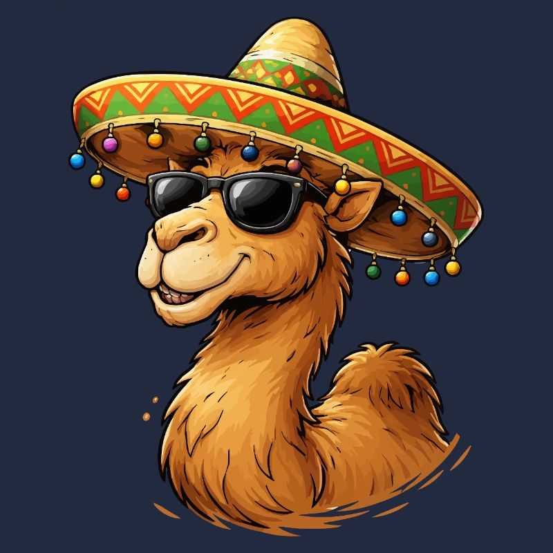 Kamel Lächeln mit Sombrero