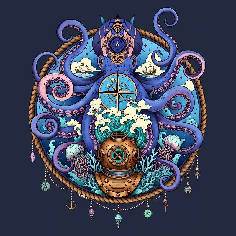 Nautical Squid Compass