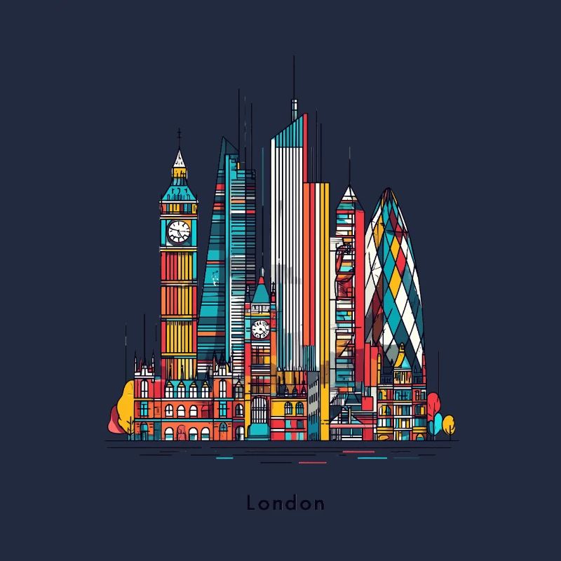 Londons bunte Skyline