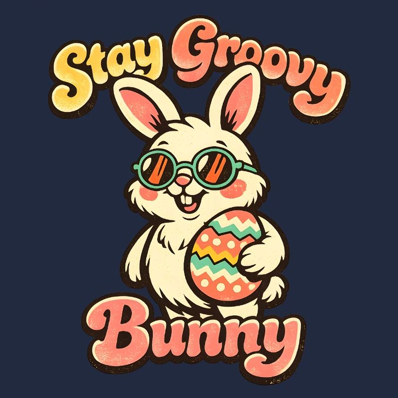 Retro Bunny with Sunglasses Easter Rabbit Ears