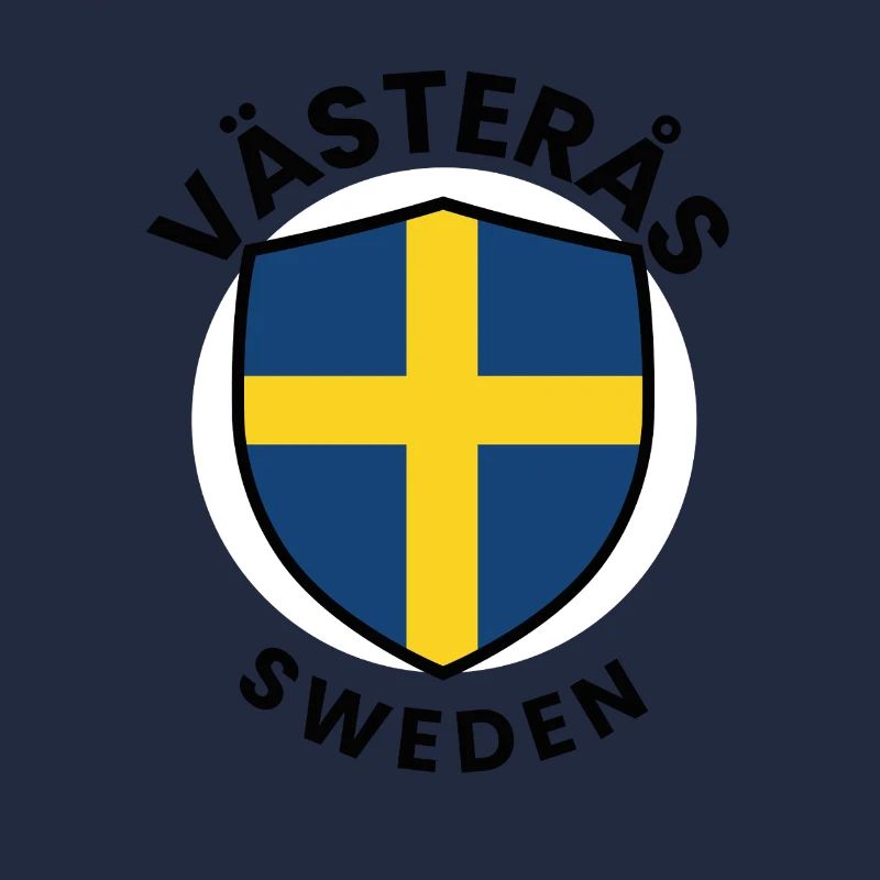 Swedish Flag Shield Emblem